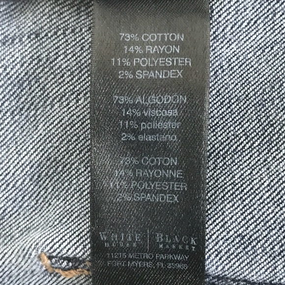 WHBM Straight Jeans 27 Inch Waist Blue Dark Wash - Picture 7 of 8